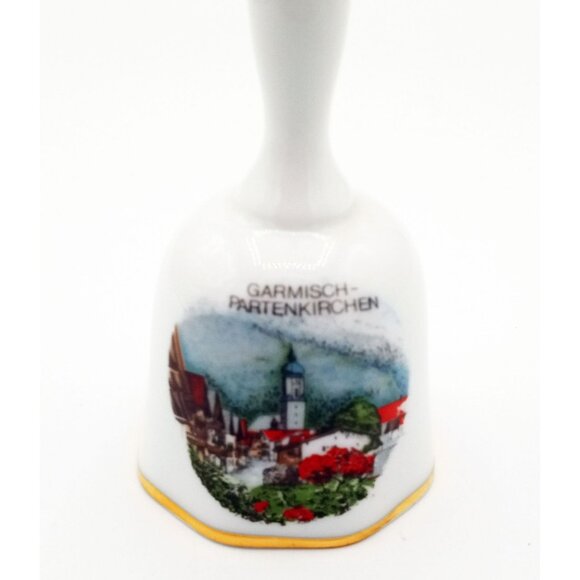 Bell West Germany Kleiber Garmisch-Partenkirchen Porcelain Gold Accents 4" - Picture 4 of 16